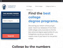 Tablet Screenshot of collegestats.org